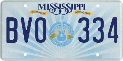 MS license plate BVO334