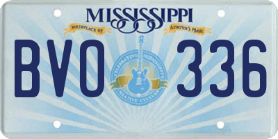 MS license plate BVO336