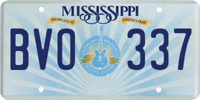 MS license plate BVO337