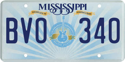 MS license plate BVO340