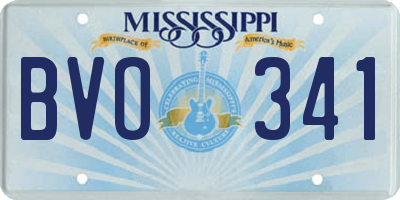 MS license plate BVO341