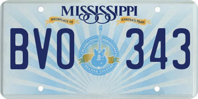 MS license plate BVO343