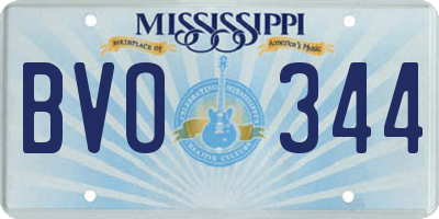 MS license plate BVO344