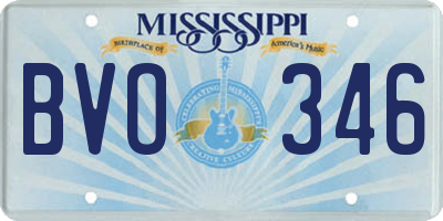 MS license plate BVO346