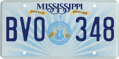 MS license plate BVO348