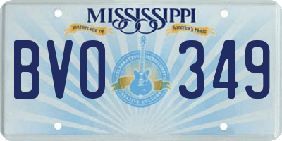 MS license plate BVO349