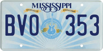 MS license plate BVO353