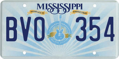 MS license plate BVO354