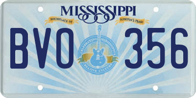 MS license plate BVO356