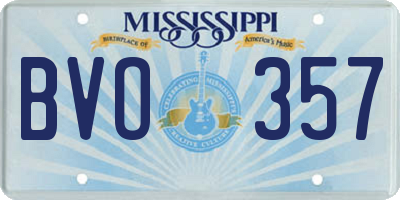 MS license plate BVO357