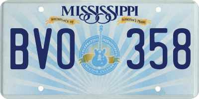 MS license plate BVO358