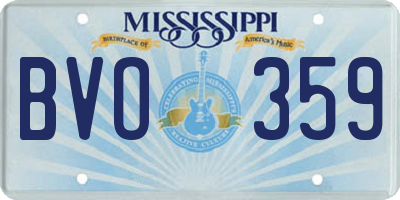 MS license plate BVO359