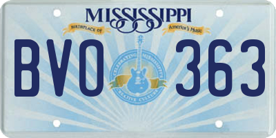 MS license plate BVO363