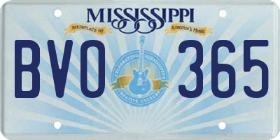 MS license plate BVO365