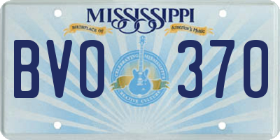 MS license plate BVO370
