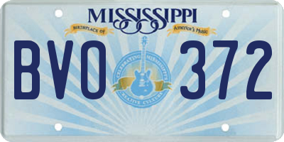 MS license plate BVO372