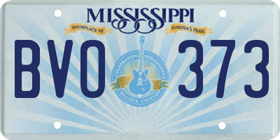 MS license plate BVO373