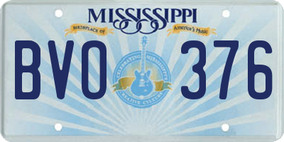 MS license plate BVO376