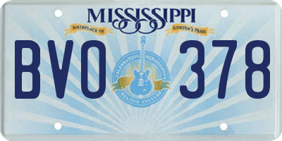 MS license plate BVO378