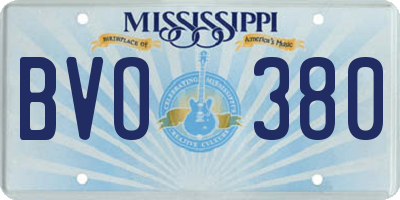 MS license plate BVO380