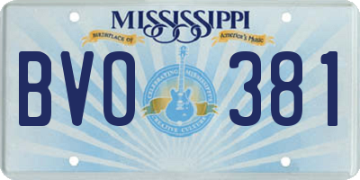MS license plate BVO381