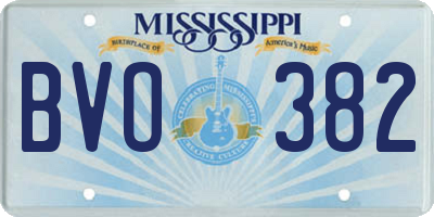 MS license plate BVO382