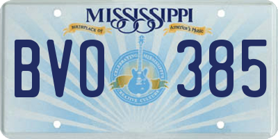 MS license plate BVO385