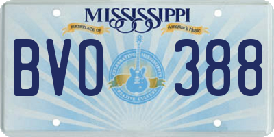 MS license plate BVO388