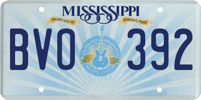 MS license plate BVO392