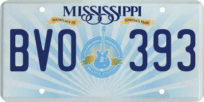 MS license plate BVO393
