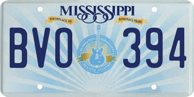 MS license plate BVO394