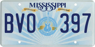 MS license plate BVO397