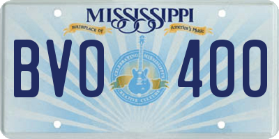 MS license plate BVO400
