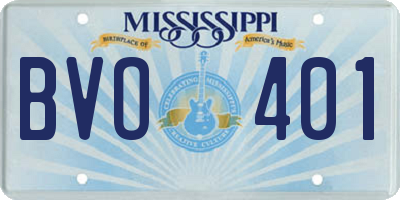 MS license plate BVO401