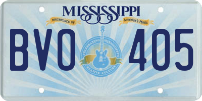 MS license plate BVO405