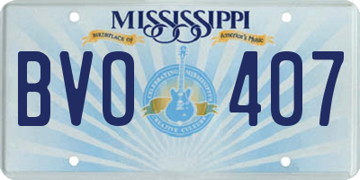 MS license plate BVO407