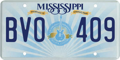 MS license plate BVO409