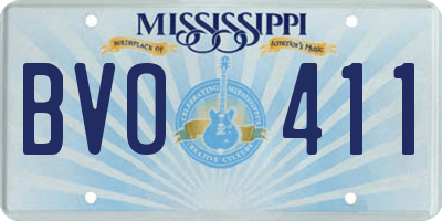 MS license plate BVO411