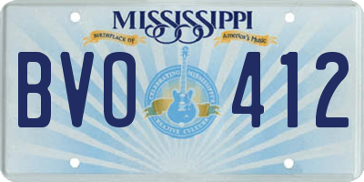 MS license plate BVO412