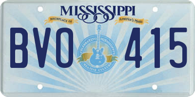 MS license plate BVO415