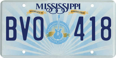 MS license plate BVO418
