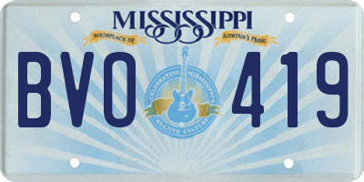 MS license plate BVO419