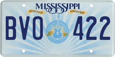 MS license plate BVO422