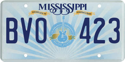 MS license plate BVO423