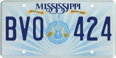 MS license plate BVO424