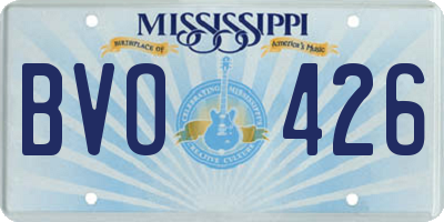 MS license plate BVO426