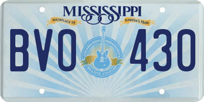 MS license plate BVO430