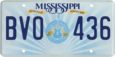 MS license plate BVO436
