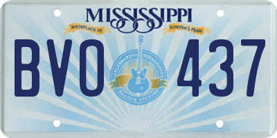 MS license plate BVO437