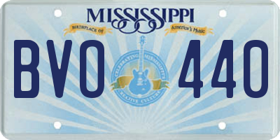 MS license plate BVO440